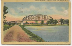 Vintage postcard of Long Allen Bridge, Alexandria, LA - Picture 1 of 2