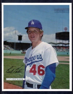 1976 - 77 Burt Hooton LA DODGERS UNSIGNED 8 x 10 TEAM ISSUE PHOTO CARD #6 - Picture 1 of 1