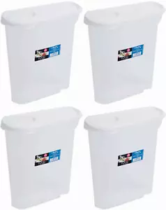 4 dispensadores de contenedores de almacenamiento de cereales para alimentos de cocina Wham con tapa blanca - 5 L - Imagen 1 de 1