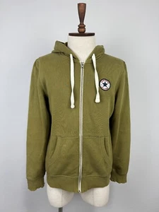 Converse All Star Green Full Zip Men's Hooded Sweater Sz L - Picture 1 of 24