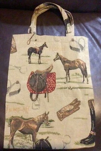 Fox Hunt Hunting Light Canvas Tote Bag - Picture 1 of 3