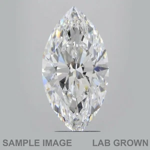 Marquise Cut E, SI1 Clarity LabGrown Man Made CVD Loose Diamond 0.35 Carat - Picture 1 of 3