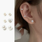 Hypoallergenic Freshwater Natural Cultured Pearl Cartilage Ear Stud Earrings Set