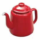 Falcon RED Enamel Tea Pot With Handle & Lid Teapot - Genuine Falcon Enamel Ware 