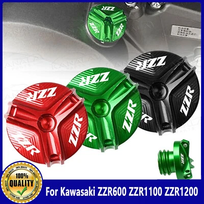 For Kawasaki ZZR600 ZZR1100 ZZR1200 Oil Filler Cap Engine Plug Cover Accessories - Изображение 1 из 4