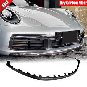 For Porsche 911 992 Carrera 2020-24 Dry Carbon Front Bumper Lip Spoiler Splitter - Picture 1 of 12
