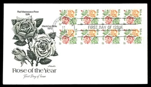 Mayfairstamps US FDC 1978 Louisiana block roses red masterpiece and medallion ro - Picture 1 of 2