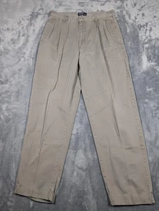 Pantalones Polo de Ralph Lauren para Hombres 34x32 Caqui Hammond Plisado Chino Puño Dobladillo - Imagen 1 de 11