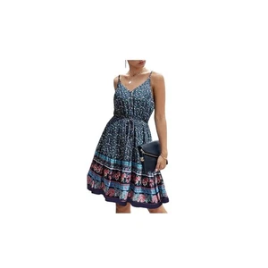 Neu mit Etikett Prettygarden Blumenmuster V-Ausschnitt Spaghettiträger Knopfleiste X-Large - Bild 1 von 12