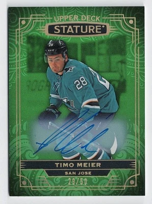 2022-23 Stature Autograph Auto Green #52 Timo Meier 29/50 - Image 1 of 2