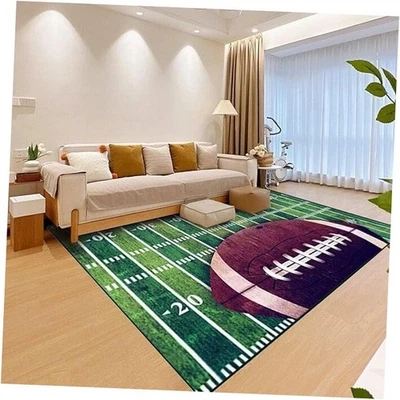 Alfombra de área de campo de fútbol de 5'x6' adecuada para sala de estar, dormitorio, antideslizante  Foto 1 de 4