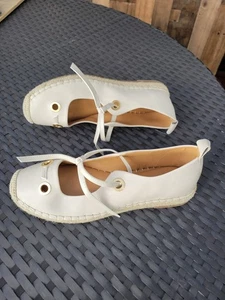 Crown Vintage Leyla Espadrille Ballerinas Größe 8,5, Französisch Vanille Elfenbein - Bild 1 von 9