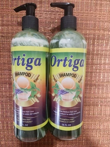 2 SHAMPOO CON ESTRATTO DI ORTIGA PER TRATTARE LA CADUTA DEI CAPELLI 16 FL OZ EA. POMPA 100% NATURALE - Foto 1 di 6