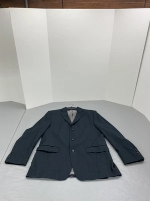 Calvin Klein Blazer Mens 40R Charcoal Gray Pinstripe 3 Button Suit Jacket Lined - Image 1 of 4