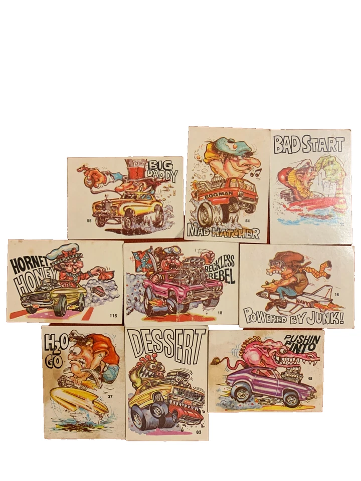 集团 9 张 Donruss - 奇怪杆贴纸 - 复古 20 世纪 70 年代集换卡 — 第 1/1 张图片