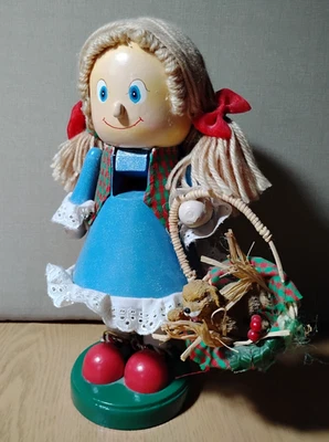 Adorable VTG Rare "The Wizard of Oz" Dorothy and Toto nutcracker Elder Beerman - Image 1 of 4