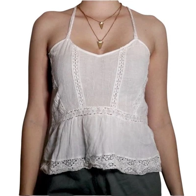 Dolce Vita- White Cottagecore Swing Camisole Top Blouse Size Small - Image 1 of 4