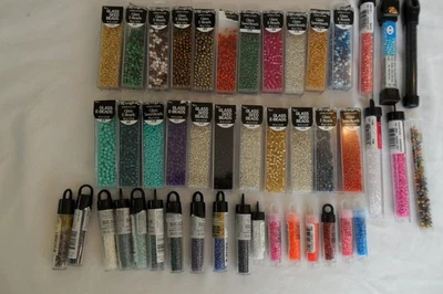 Cuentas de semillas de vidrio surtido de colores 44 villas Foto 1 de 4