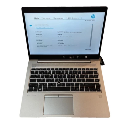 HP EliteBook 745 G5 14" FHD Ryzen 5 Pro 2500U 16GB RAM Laptop - Image 1 of 4