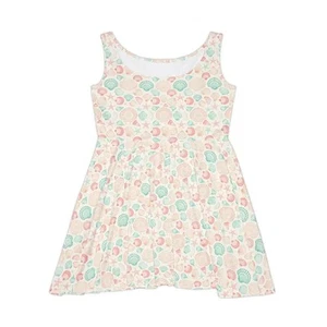 Seashell Print Women's Skater Dress for Beach Days and Summer - Picture 1 of 5