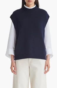 NEW TWP Merritt Midnight 100% Cashmere Sweater Vest Sz M/L NWT $695 - Picture 1 of 15