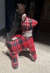 2015 Christmas Target Wondershop 6" Plush Plaid Reindeer Ornaments - Picture 1 of 4