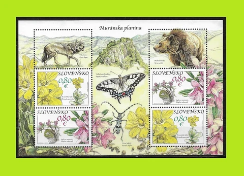 Slovakia 2010 Flowers From the Muranska Plain - Souvenir Sheet - MNH Cover