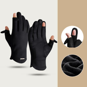 1Pair Mens Windproof Warm Winter Gloves Touch Screen Thermal Lined Outdoor Glove