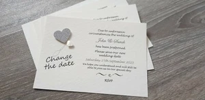 12 biglietti invito rinviati cambia data / cambia location matrimonio - Foto 1 di 10