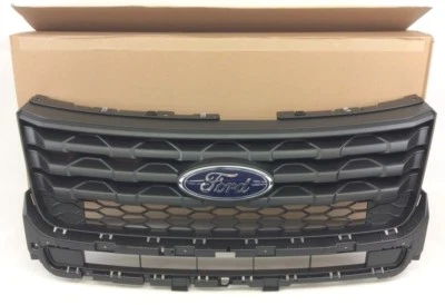 Grelha dianteira superior preta carbono Ford Explorer Interceptor Utility 2016-2018 fabricante de equipamento original - Imagem 1 de 4