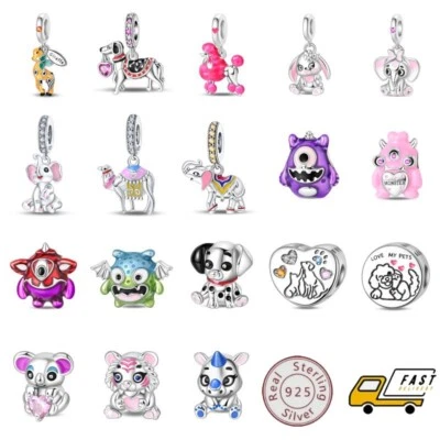 Dije de plata esterlina 925 KUNSIR dije animal, perro, tigre, cuentas Koala para pulseras Foto 1 de 4