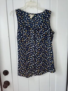 Blaues geblümtes Tank Love Notes Größe S - Bild 1 von 4