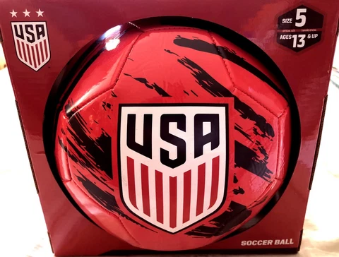 United States Soccer shield crest logo red regulation size 5 ball NEW U.S. US Cover