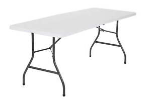 6FT Portable Folding Table Plastic Indoor Outdoor Picnic Party Camp Dining White