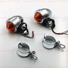 Turn Signal Running Light Fork Clamps Relocater Holder For Cafe Racer Old School