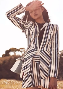 Brand New SASS & BIDE  "There She Goes" Striped  Blazer Jacket   Size 14 - $550 - Picture 1 of 18