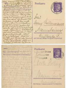 Germany: 1941; Postal Stationery 2, Hitler stamp violet WW2, EBA163 - Picture 1 of 2
