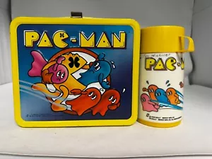 Vintage 1980's Pac Man Lunch Box with Thermos - Picture 1 of 10