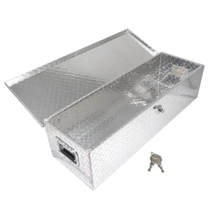 39 inch Aluminum Tool Box Truck Bed Pickup Trailer Storage Toolbox w/ Key + Lock - Picture 1 of 11