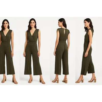 Mono Moulinette Soeurs para mujer mediano verde oliva pierna ancha cuello sin mangas Foto 1 de 4