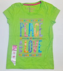 Hanes Girls Graphic T-Shirts Peace Love Sizes XS, S, M, Lg and XLg NWT - Picture 1 of 1