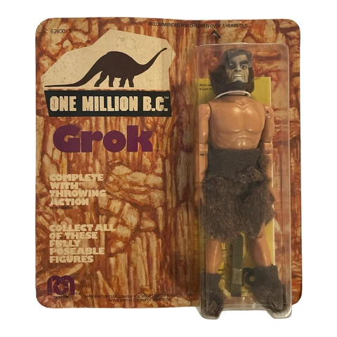Vintage 1977 Mego One Million B.C. BC Grok Warrior Caveman New On Card MOC Cover