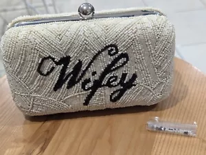 Wifey Beaded Clutch By From St Xavier - Picture 1 of 4