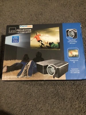 Excelvan Portable HD LED Projector Cinema Theater PC&Laptop VGA/USB/SD/AV/HDMI  - Image 1 of 4