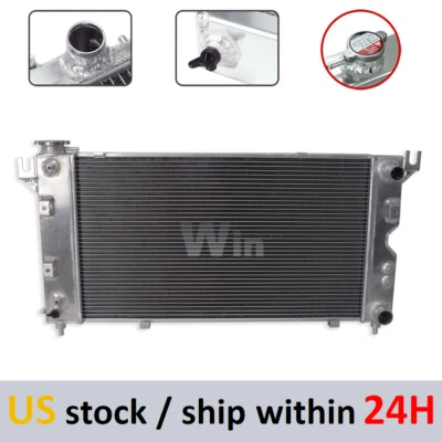 Radiador para Dodge Caravan Plymouth Voyager 1996-2000 flujo cruzado todo aluminio Foto 1 de 4