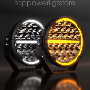 7"/9" Round LED Offroad Driving Lights DRL Auxiliary Spot Flood for Trucks 4x4 - Picture 1 of 44