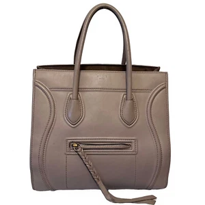 $3100 CELINE Taupe Leather Phantom Luggage Tote - Picture 1 of 14