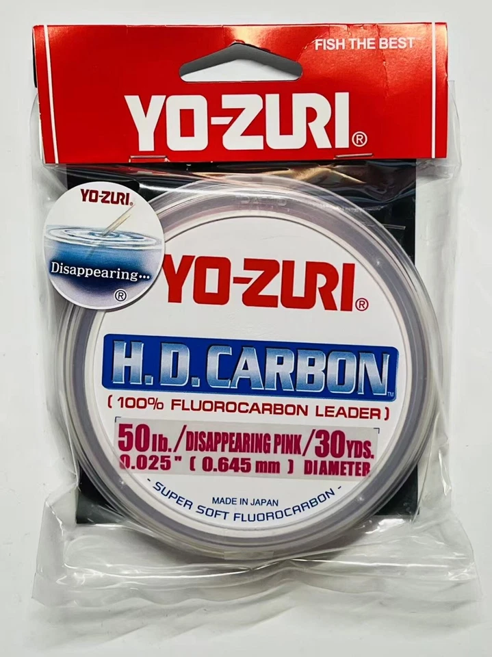 Yo-Zuri Hd50lb-dp HP Fluorocarbon Leader Pink 50lb 30yds