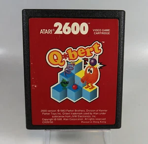 Atari 2600: Qbert Q*bert Rare Red Label Cartridge - getestet & funktioniert - Bild 1 von 2