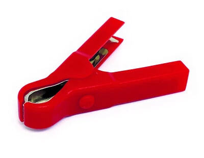 Batterieklemme, Ladezange, Polzange Mini rot Pluspol klein vollisoliert - Bild 1 von 3